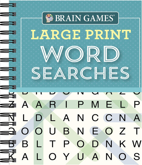 Brain Games - Large Print Word Searches (Teal) -- Publications International Ltd, Spiral