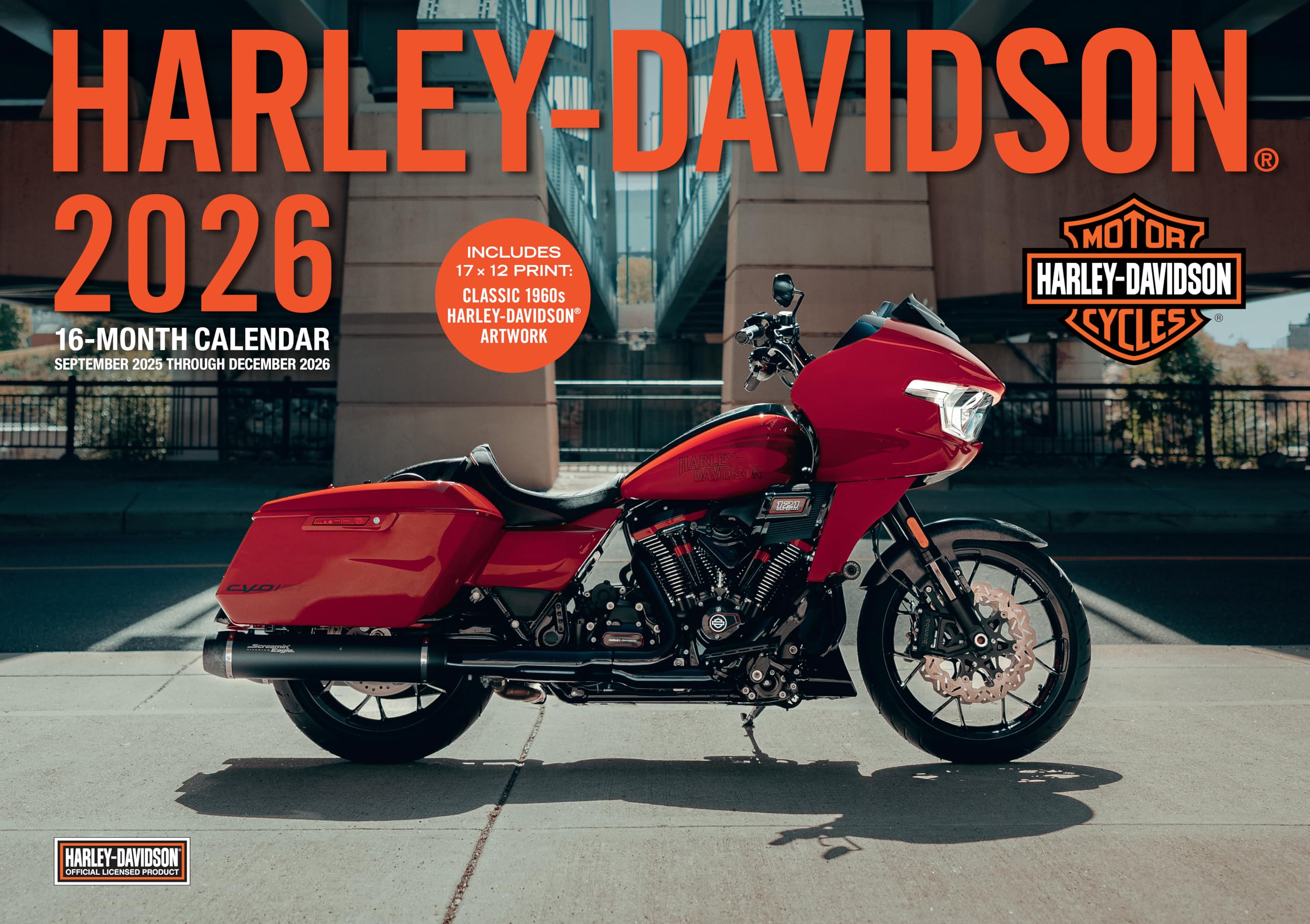 Harley-Davidson 2026 17x12: 16-Month Calendar--September 2025 Through December 2026 by Editors of Motorbooks