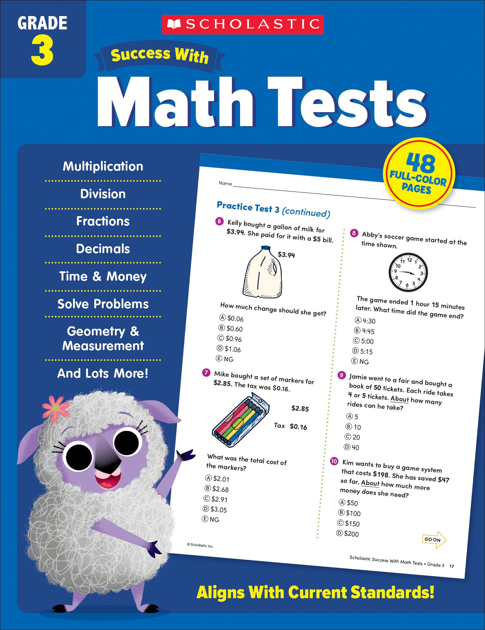 Scholastic Success with Math Tests Grade 3 by Scholastic Teaching Resources