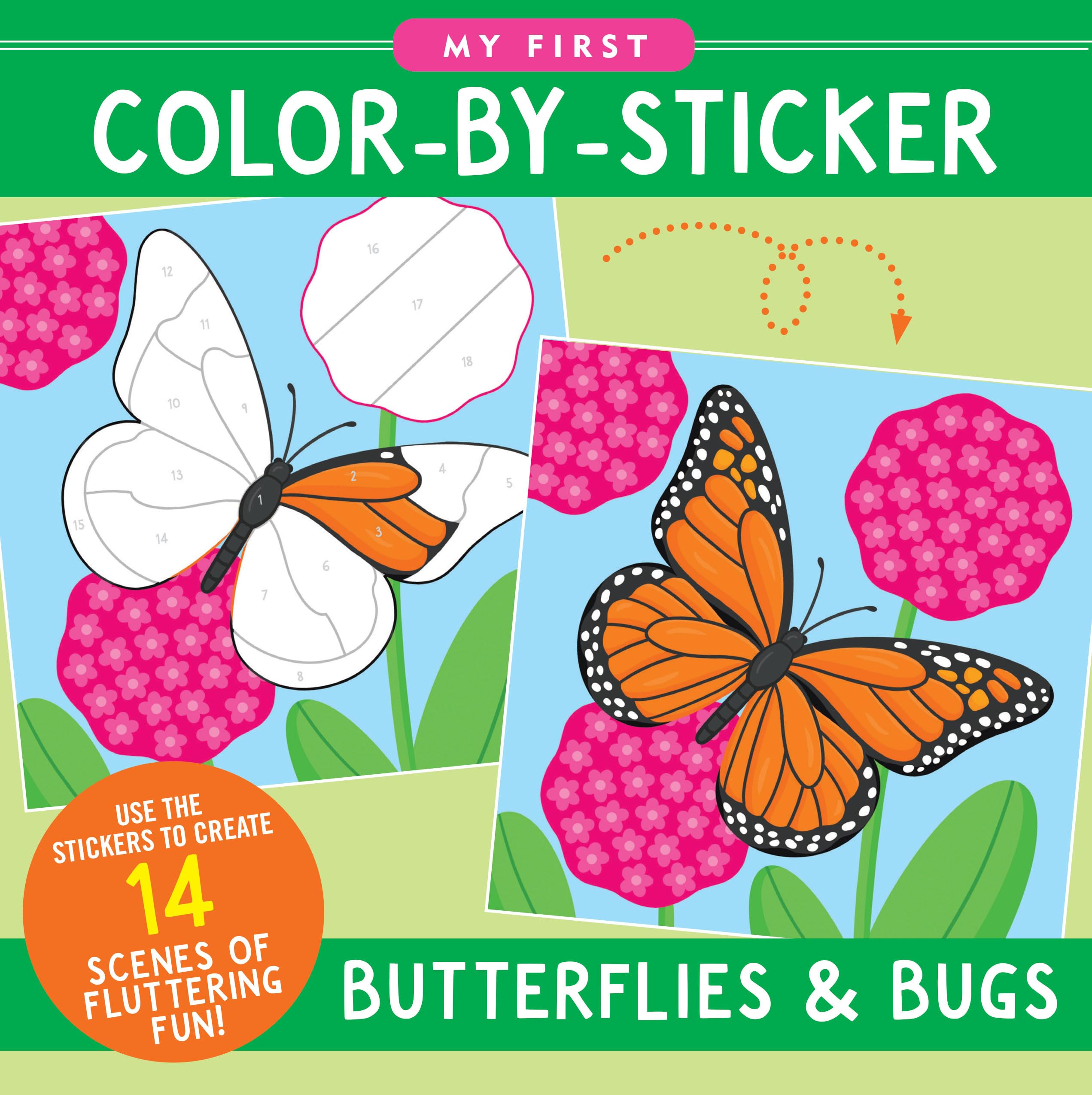 My First Color-By-Sticker Book - Butterflies & Bugs by Levy, T.
