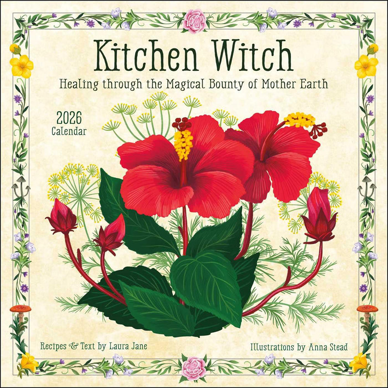 Kitchen Witch 2026 Wall Calendar: Healing Via the Magical Bounty of Mother Earth by Amber Lotus Publishing