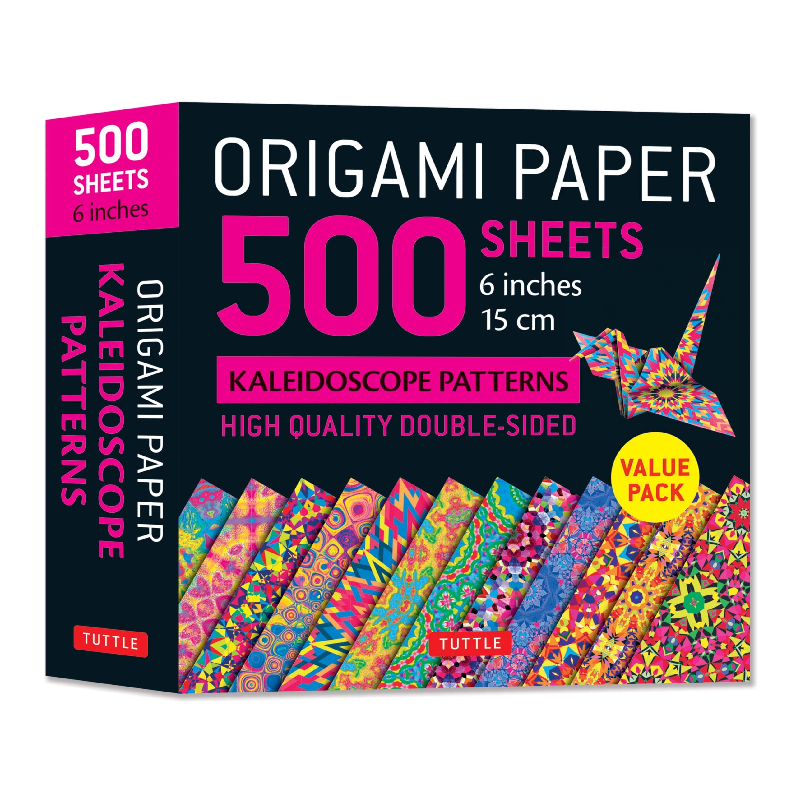 Origami Paper 500 Sheets Kaleidoscope Patterns 6 (15 CM): Tuttle Origami Paper: Double-Sided Origami Sheets Printed with 12 Different Designs (Instruc by Tuttle Studio