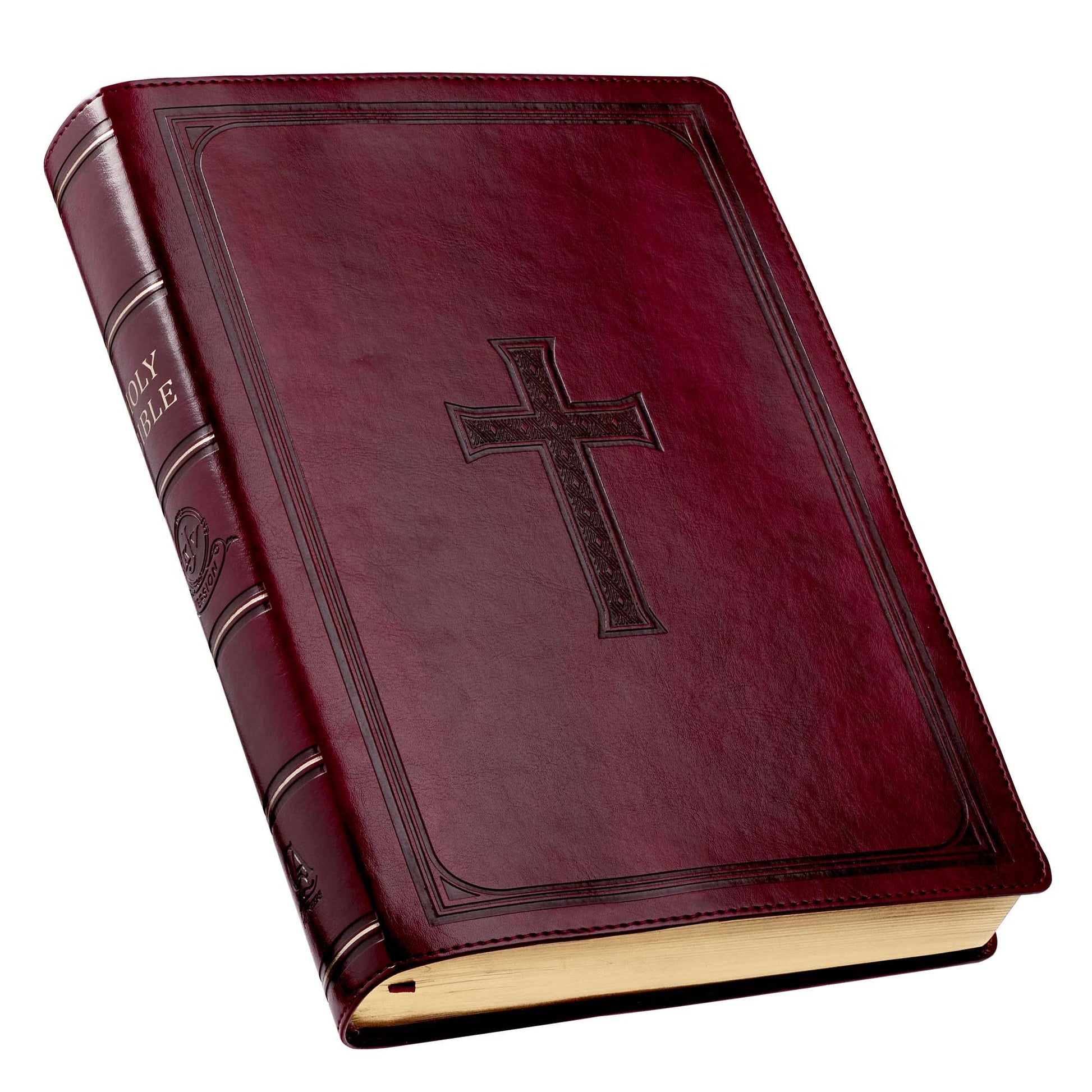 KJV Super Giant Print Lux-Leather Burgundy by