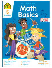 School Zone Math Basics Grade 5 Workbook by Zone, School