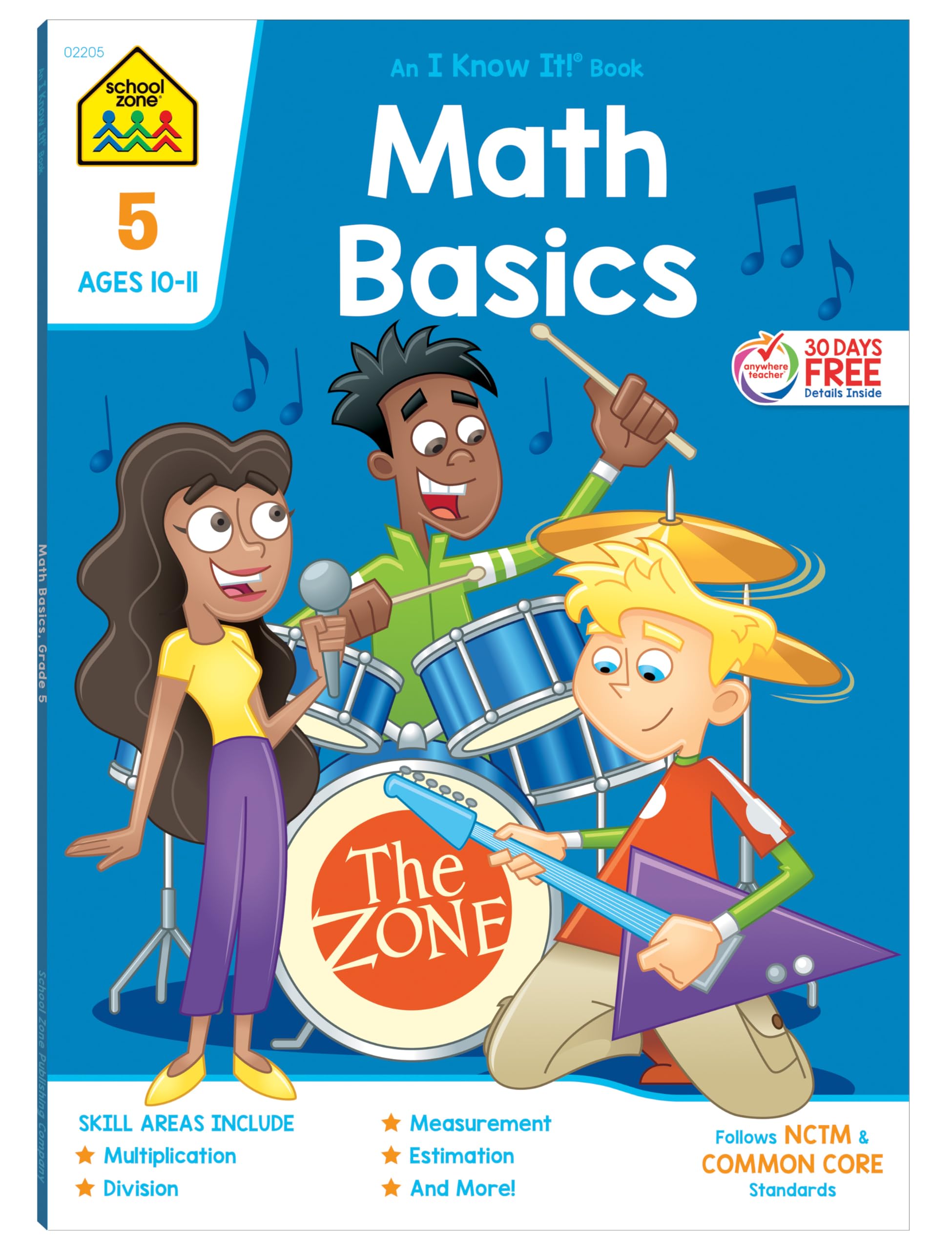 School Zone Math Basics Grade 5 Workbook by Zone, School