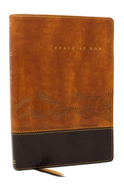 Peace of God Bible: Discover and Experience God's Shalom Throughout the Bible (Nkjv, Brown Leathersoft, Red Letter, Comfort Print) by Johnston Phd, Jeremiah J.