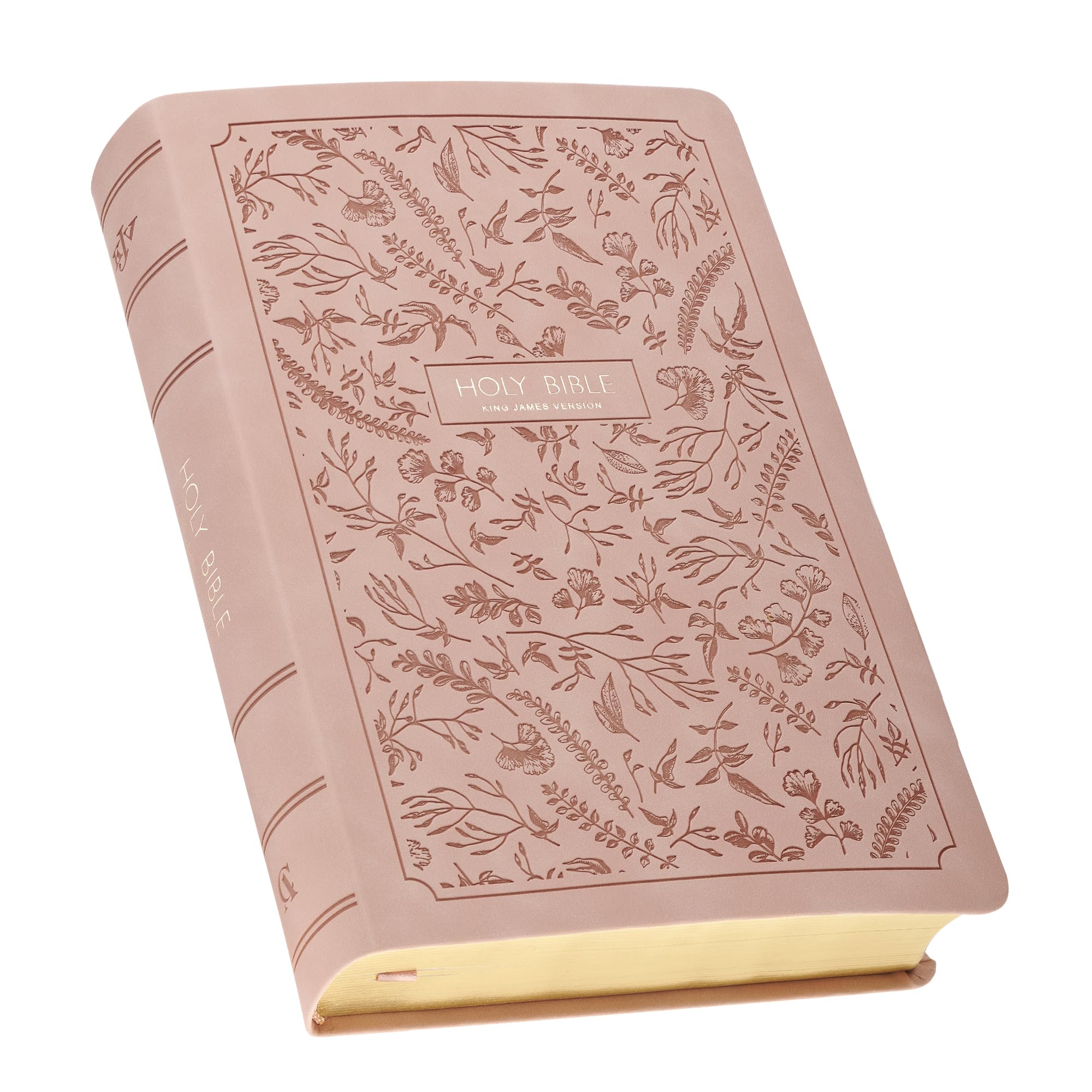 KJV Bible Giant Print Full Size Faux Leather Pink by Christian Art Gifts