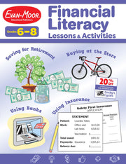 Financial Literacy Lessons and Activities, Grades 6-8 - Teacher Resource by Evan-Moor Corporation