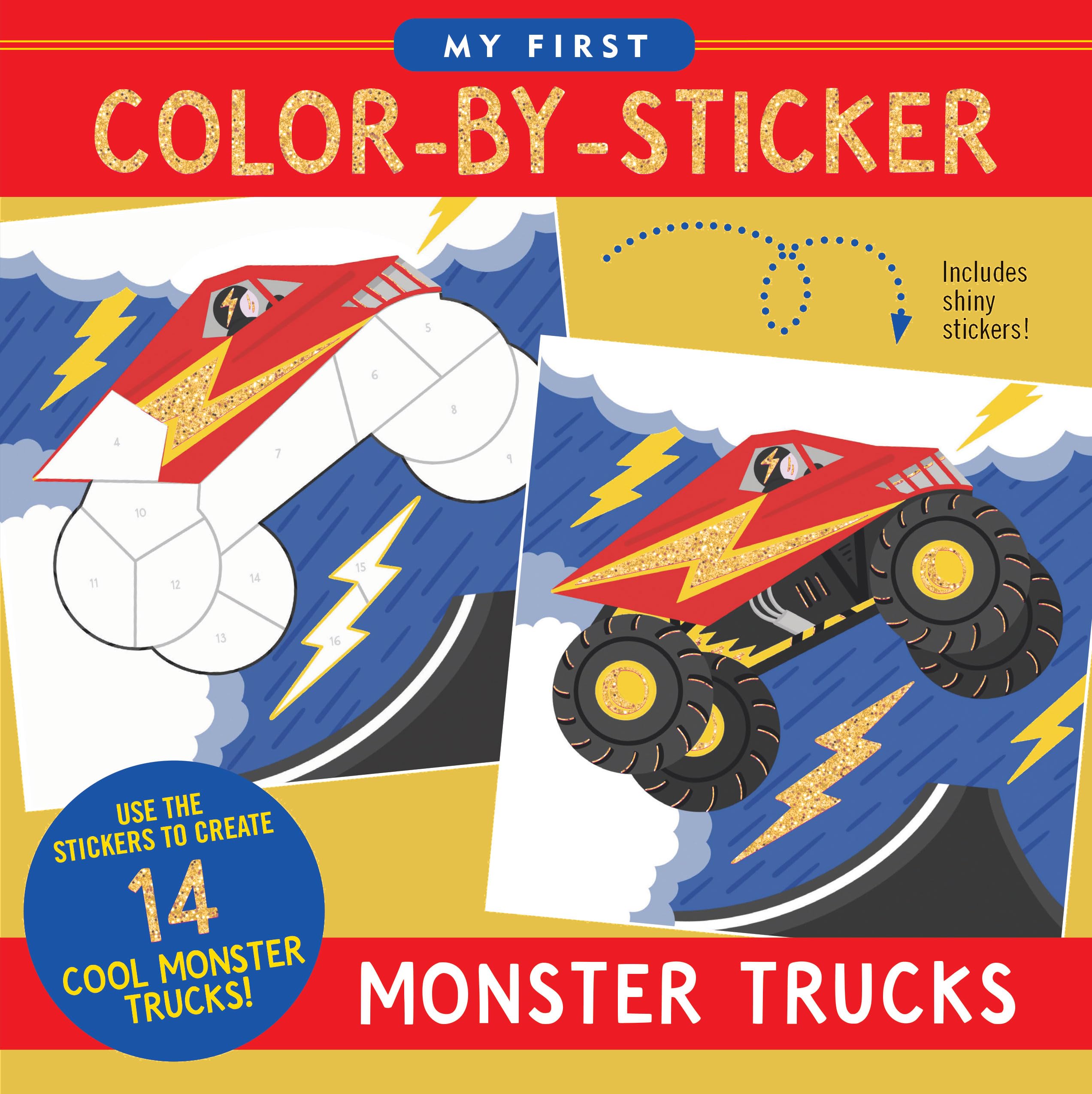 My First Color-By-Sticker Book - Monster Trucks by