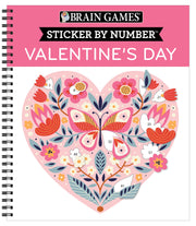 Brain Games - Sticker by Number: Valentine's Day by Publications International Ltd