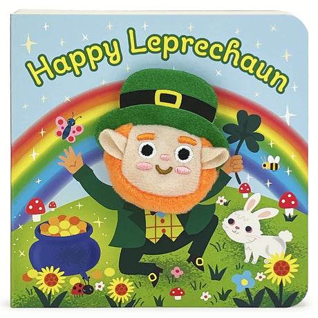 Happy Leprechaun Puppet Book -- Brick Puffinton, Board Book