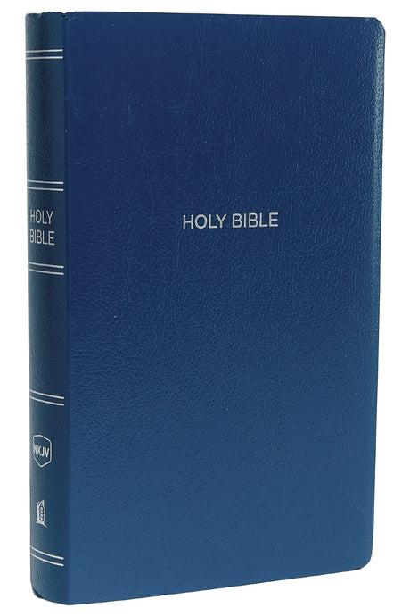 NKJV, Gift and Award Bible, Leather-Look, Blue, Red Letter Edition -- Thomas Nelson, Bible