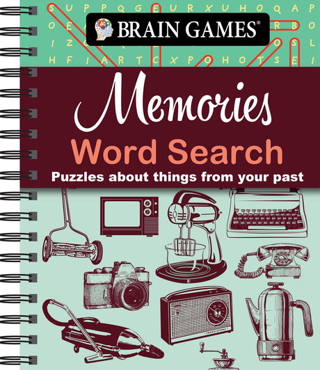 Brain Games - Memories Word Search: Puzzles about Things from the Past -- Publications International Ltd, Spiral