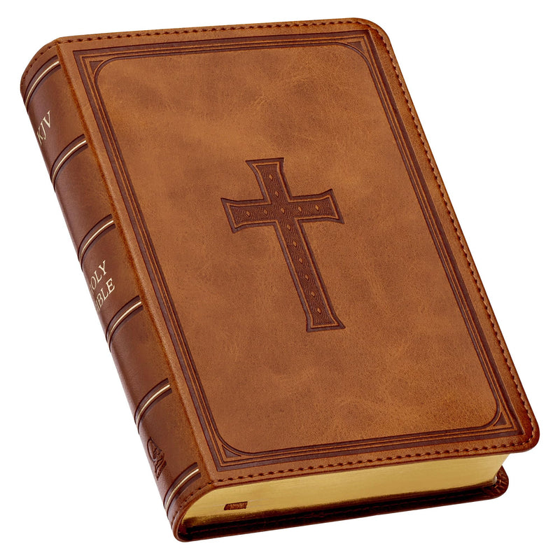 KJV Compact Large Print Lux-Leather Tan by