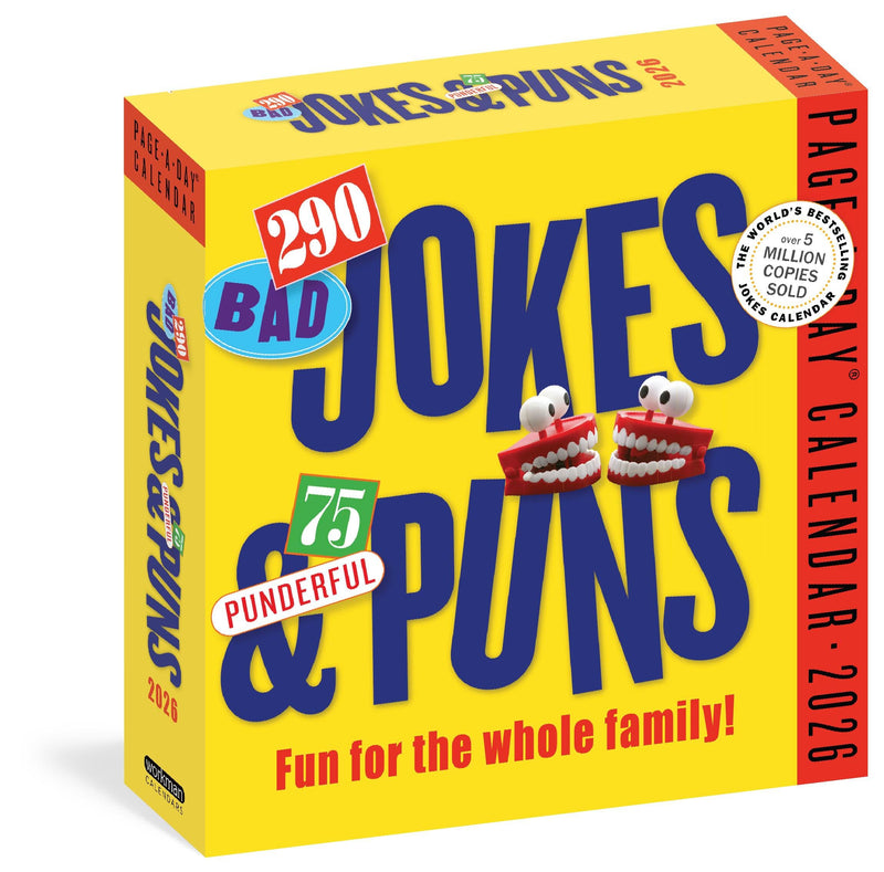 290 Bad Jokes & 75 Punderful Puns Page-A-Day(r) Calendar 2026: For the Whole Family! by Workman Calendars