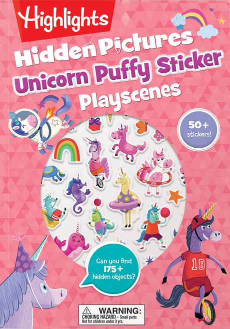 Unicorn Hidden Pictures Puffy Sticker Playscenes: Unicorn Hidden Pictures Puffy Sticker Playscenes (Highlights Puffy Sticker Playscenes): Unicorn Stic -- Highlights, Paperback