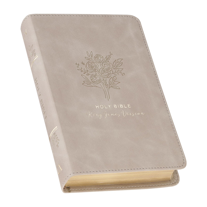 KJV Bible Compact Faux Leather Taupe by Christian Art Gifts