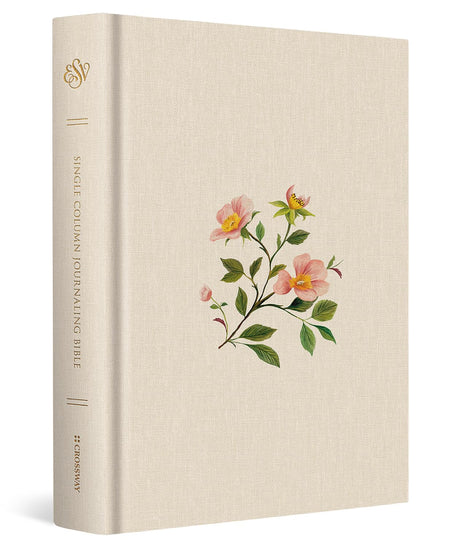 ESV Single Column Journaling Bible (Cloth Over Board, Rosehip Design) -- Esv Bibles, Bible