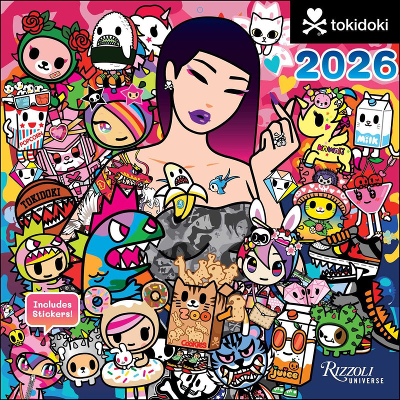 Tokidoki 2026 Wall Calendar (Includes Stickers) by Legno, Simone