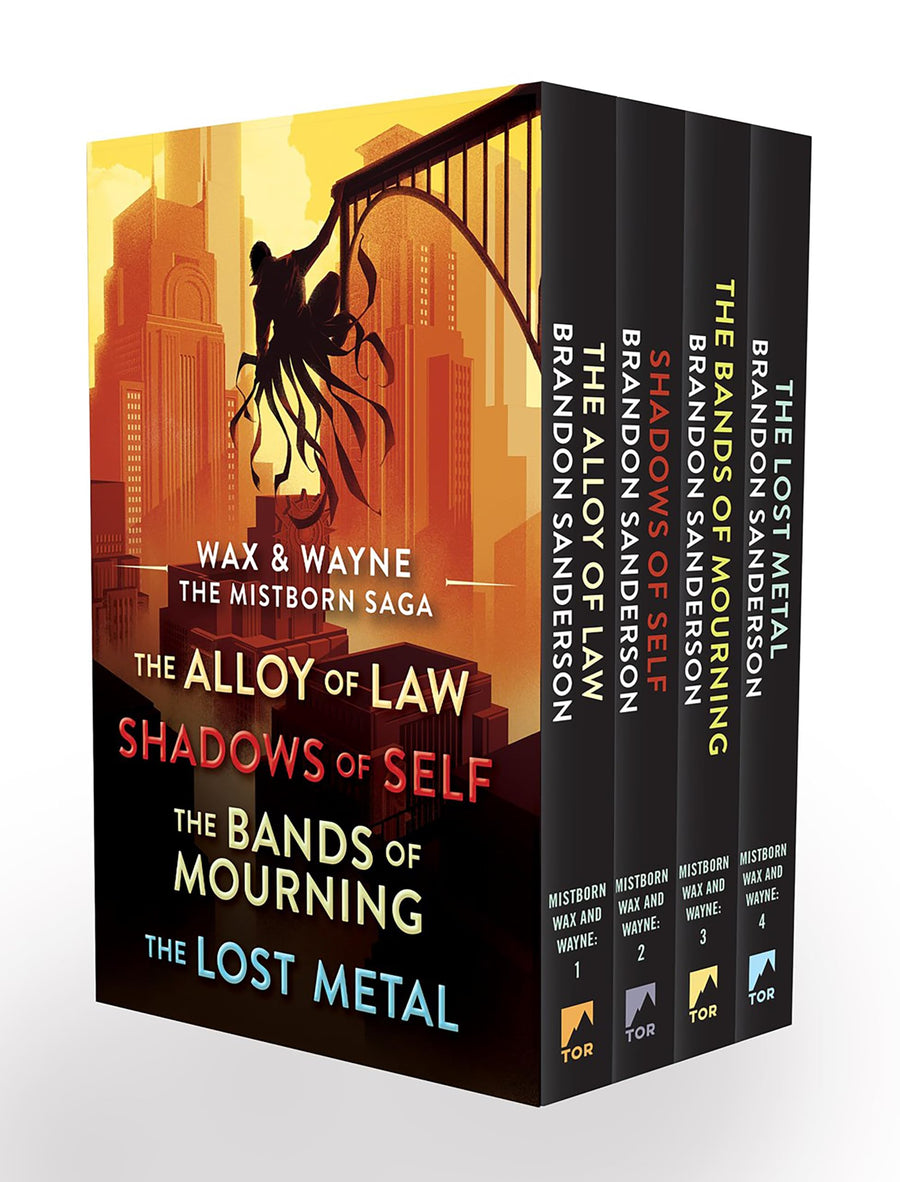Wax and Wayne, the Mistborn Saga Boxed Set: Alloy of Law, Shadows of Self, Bands of Mourning, and the Lost Metal -- Brandon Sanderson, Boxed Set