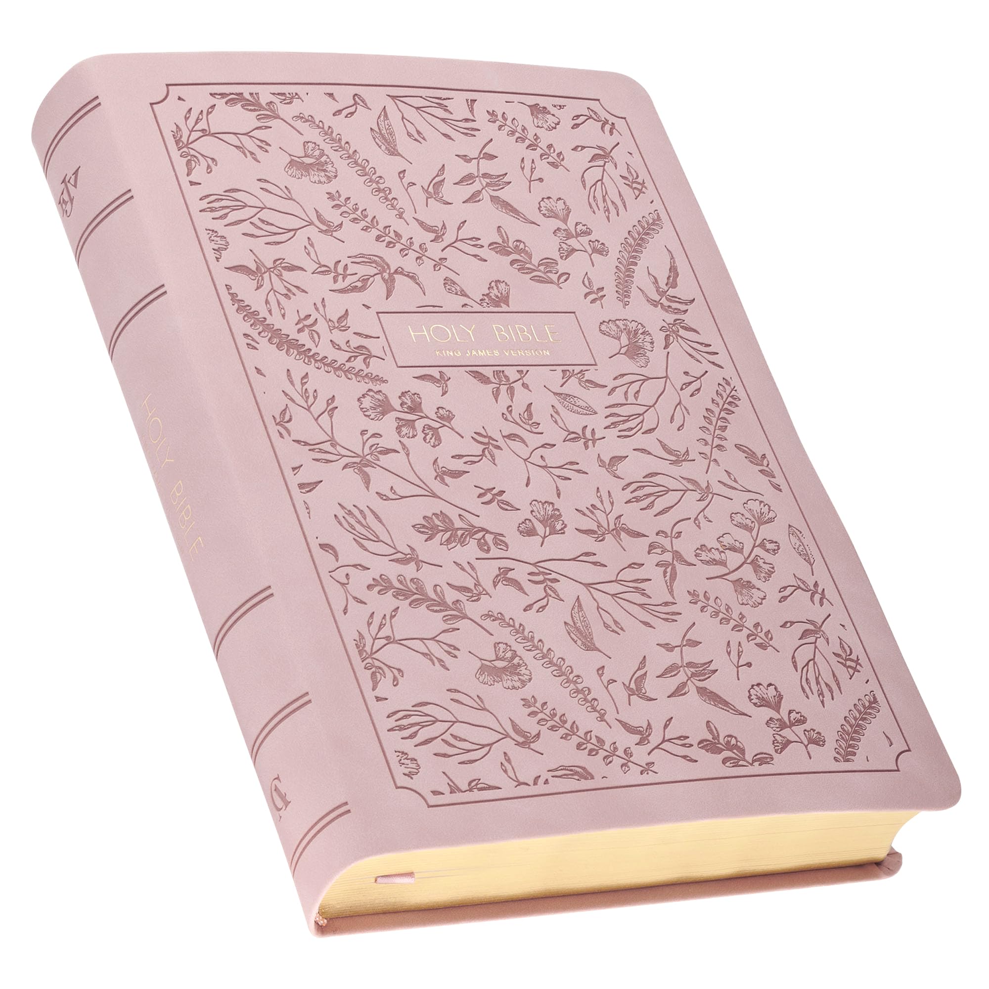 KJV Bible Giant Print Full Size Faux Leather Pink by Christian Art Gifts
