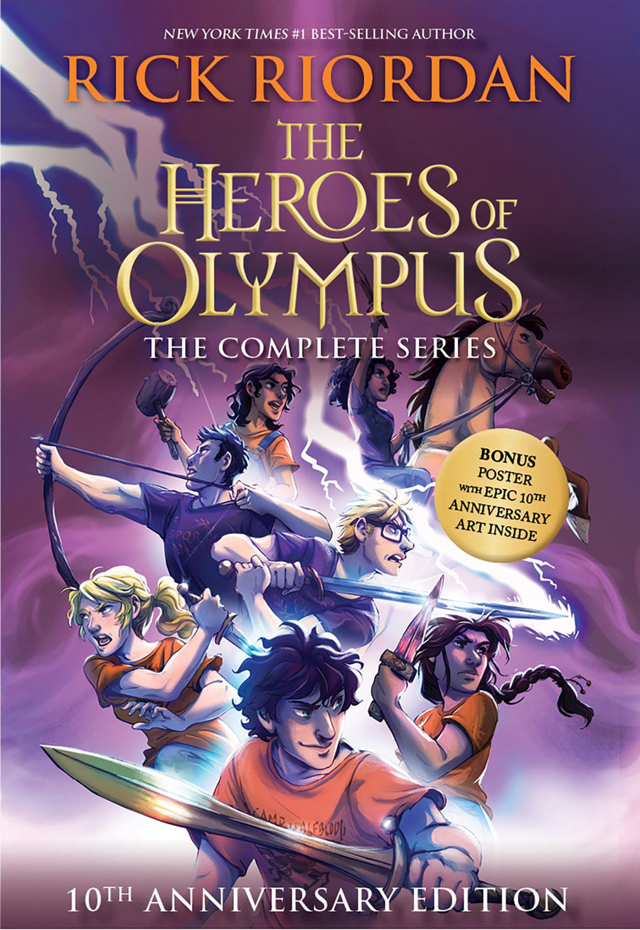 Heroes of Olympus Paperback Boxed Set, The-10th Anniversary Edition [With Poster] -- Rick Riordan, Boxed Set