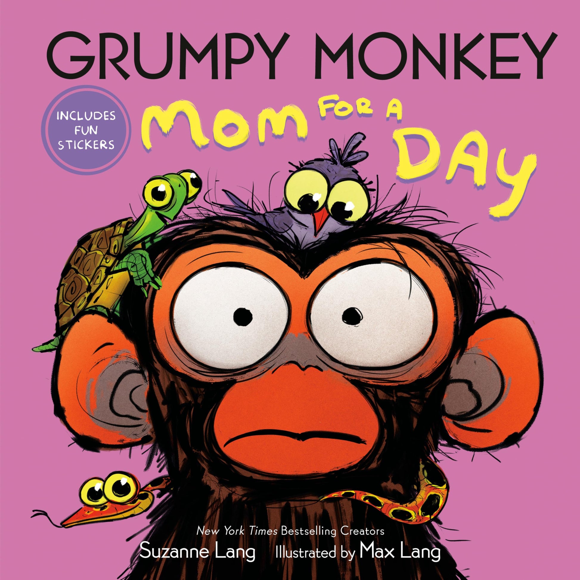 Grumpy Monkey Mom for a Day: Includes Fun Stickers by Lang, Suzanne