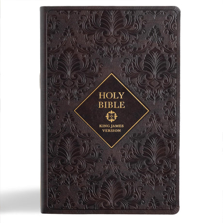 KJV Holy Bible, Giant Print with Cross-References, Dark Brown Leathertouch, Indexed -- Holman Bible Publishers, Bible