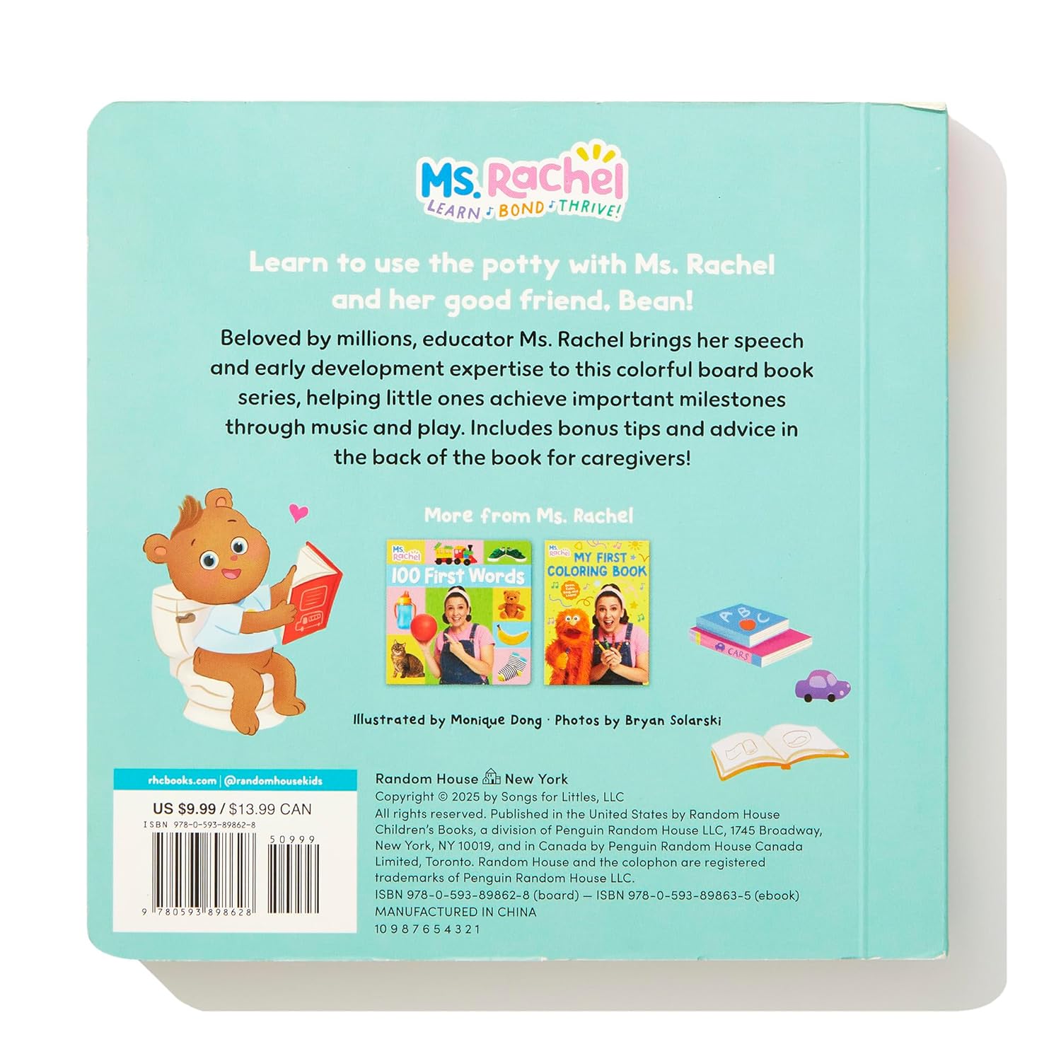 Potty Time with Bean (Ms. Rachel) -- MS Rachel, Board Book