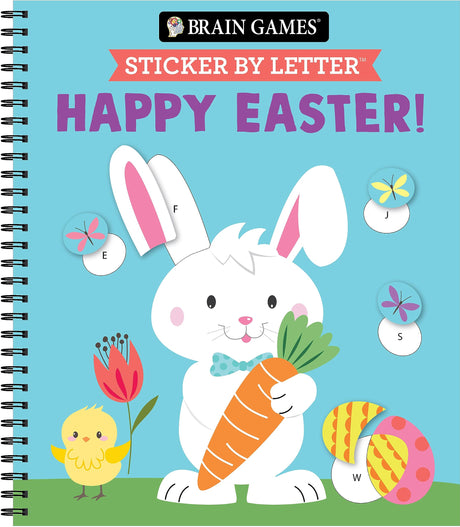 Brain Games - Sticker by Letter: Happy Easter! -- Publications International Ltd, Spiral