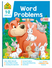 School Zone Word Problems Grades 1-2 Workbook by Zone, School