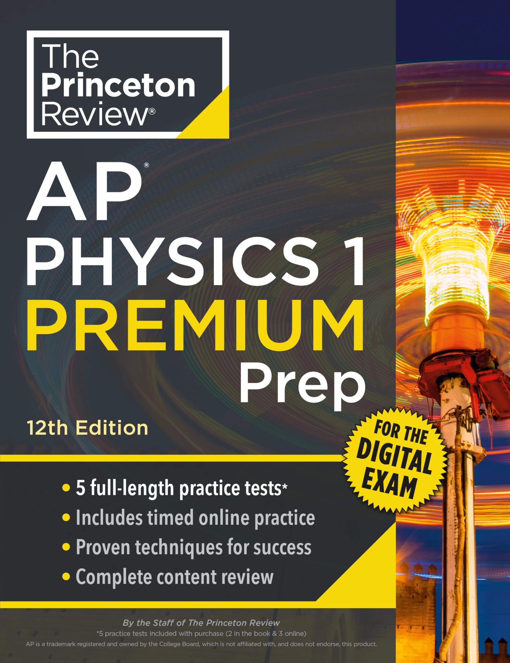 Princeton Review AP Physics 1 Premium Prep, 12th Edition: 5 Practice Tests + Digital Practice Online + Content Review by The Princeton Review