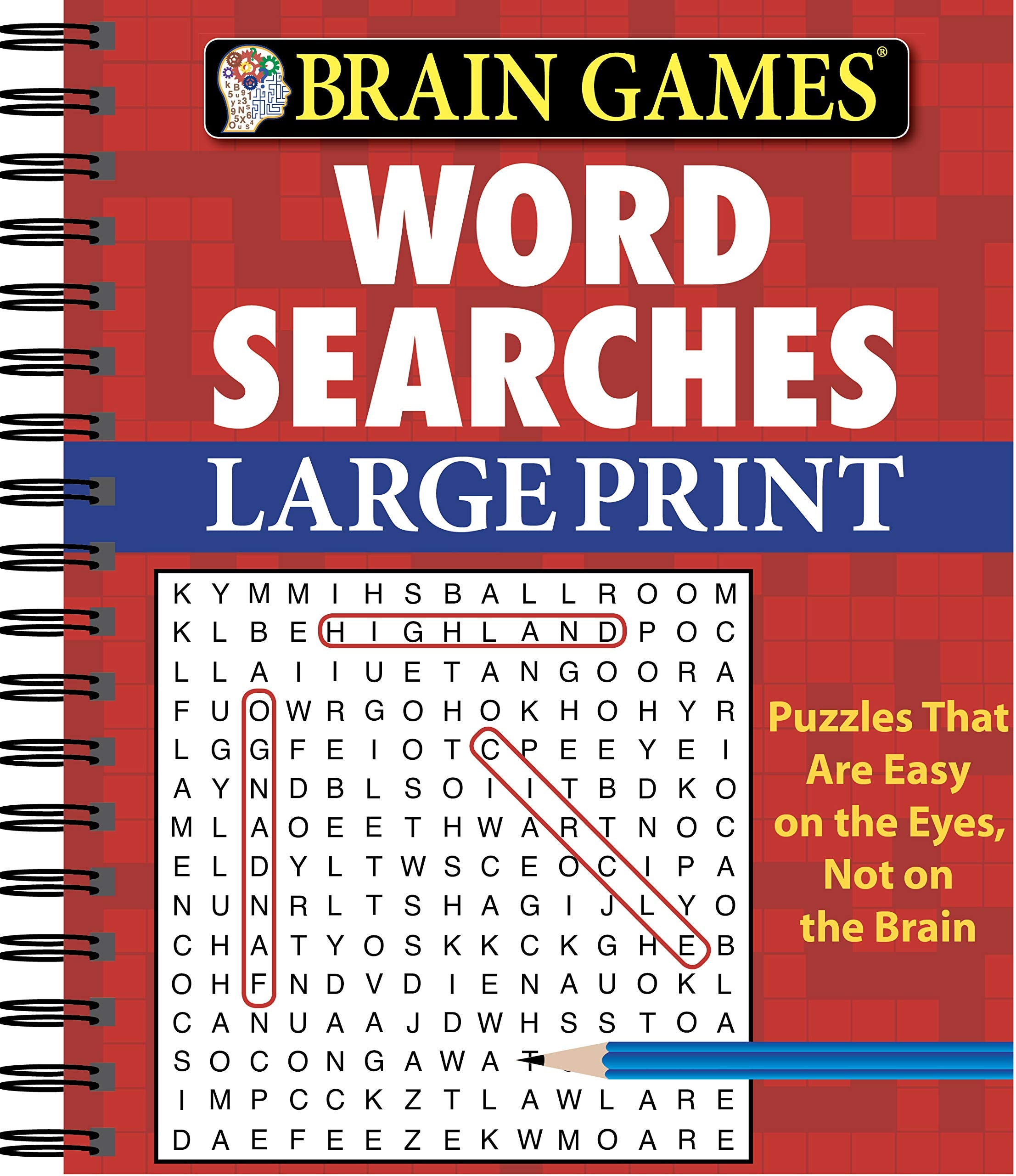 Brain Games - Word Searches - Large Print (Red) by Publications International Ltd