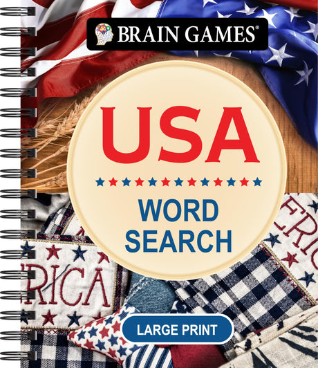 Brain Games - USA Word Search - Large Print -- Publications International Ltd, Spiral