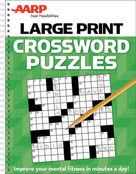 AARP Large Print Crossword Puzzles -- Publications International Ltd, Spiral