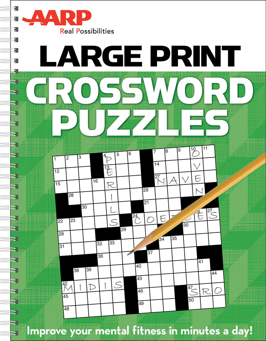 AARP Large Print Crossword Puzzles -- Publications International Ltd, Spiral