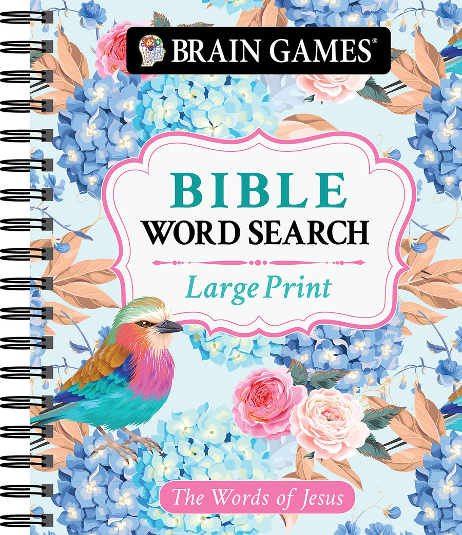 Brain Games - Large Print Bible Word Search: The Words of Jesus -- Publications International Ltd, Spiral