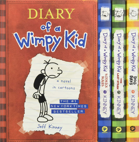 Diary of a Wimpy Kid Box of Books 1-4 Hardcover Gift Set: Diary of a Wimpy Kid, Rodrick Rules, the Last Straw, Dog Days -- Jeff Kinney, Hardcover