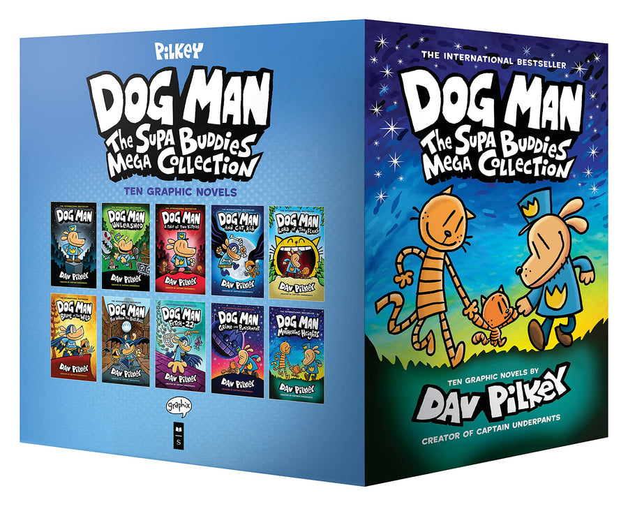Boxed - Dog Man: The Supa Buddies Mega Collection: From the Creator of Captain Underpants (Dog Man #1-10 Box Set) -- Dav Pilkey, Hardcover