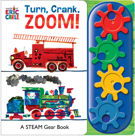 World of Eric Carle: Turn, Crank, Zoom! a Stem Gear Sound Book [With Battery] -- Pi Kids, Board Book