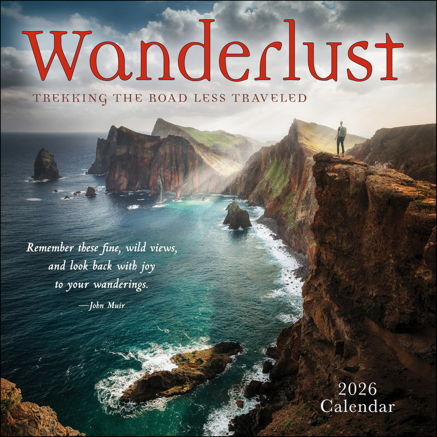 Wanderlust 2026 Wall Calendar: Trekking the Road Less Traveled -- Amber Lotus Publishing, Wall