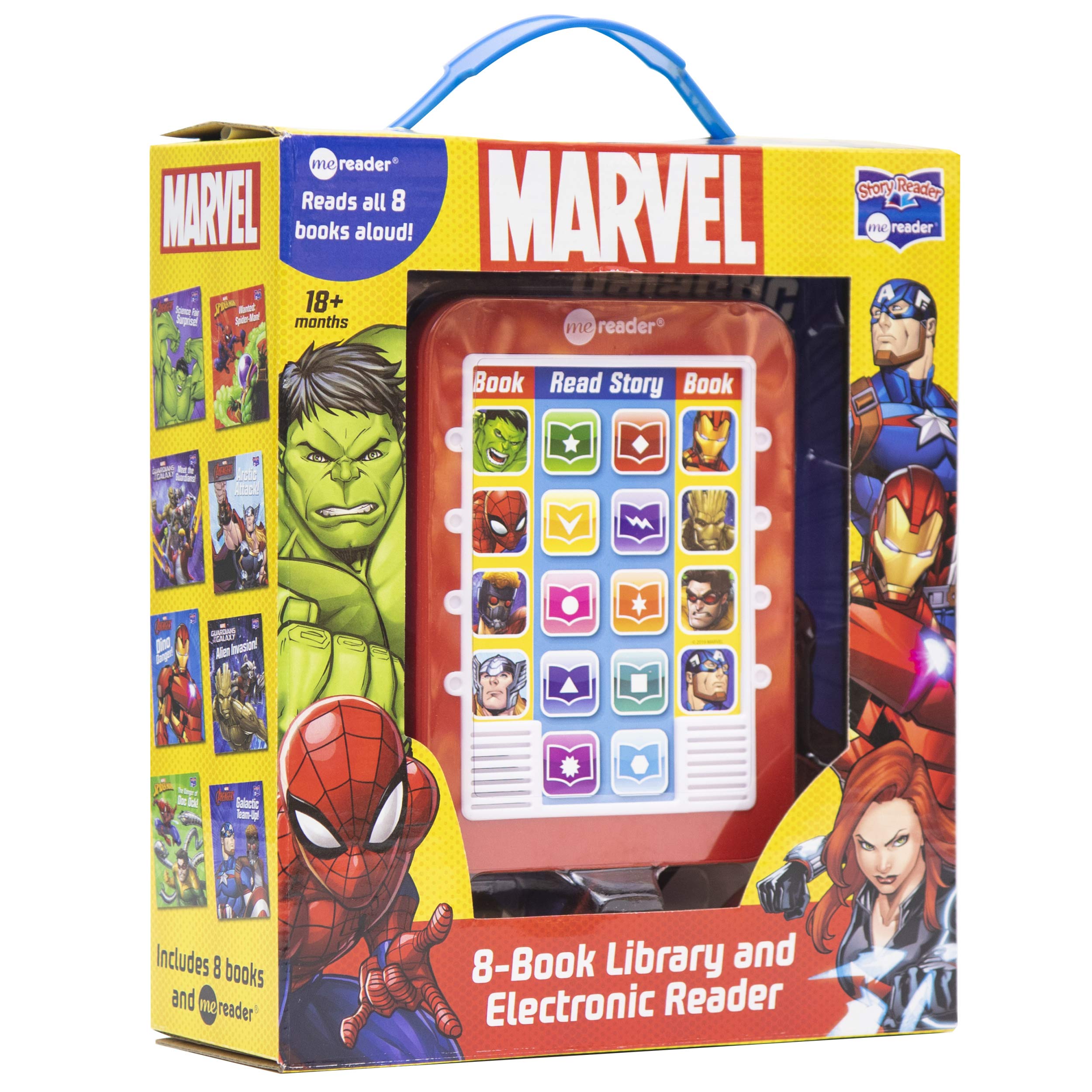 Marvel: Me Reader 8-Book Library and Electronic Reader Sound Book Set [With Electronic Reader and Battery] by Pi Kids