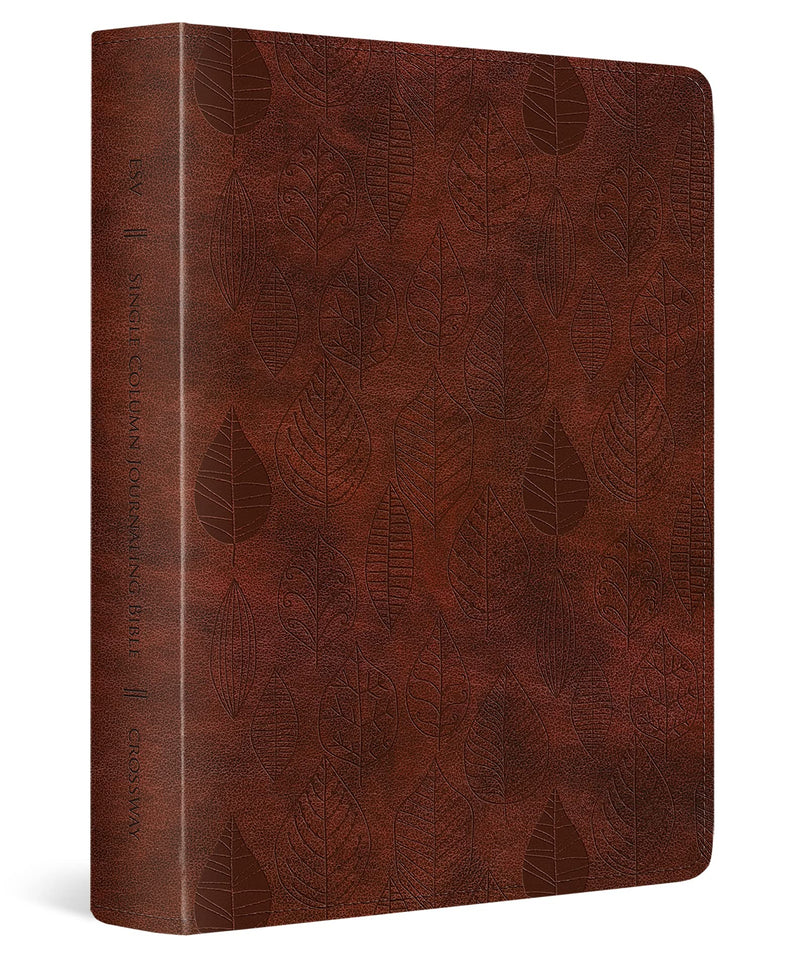 Single Column Journaling Bible-ESV-Leaves Design by Crossway Bibles