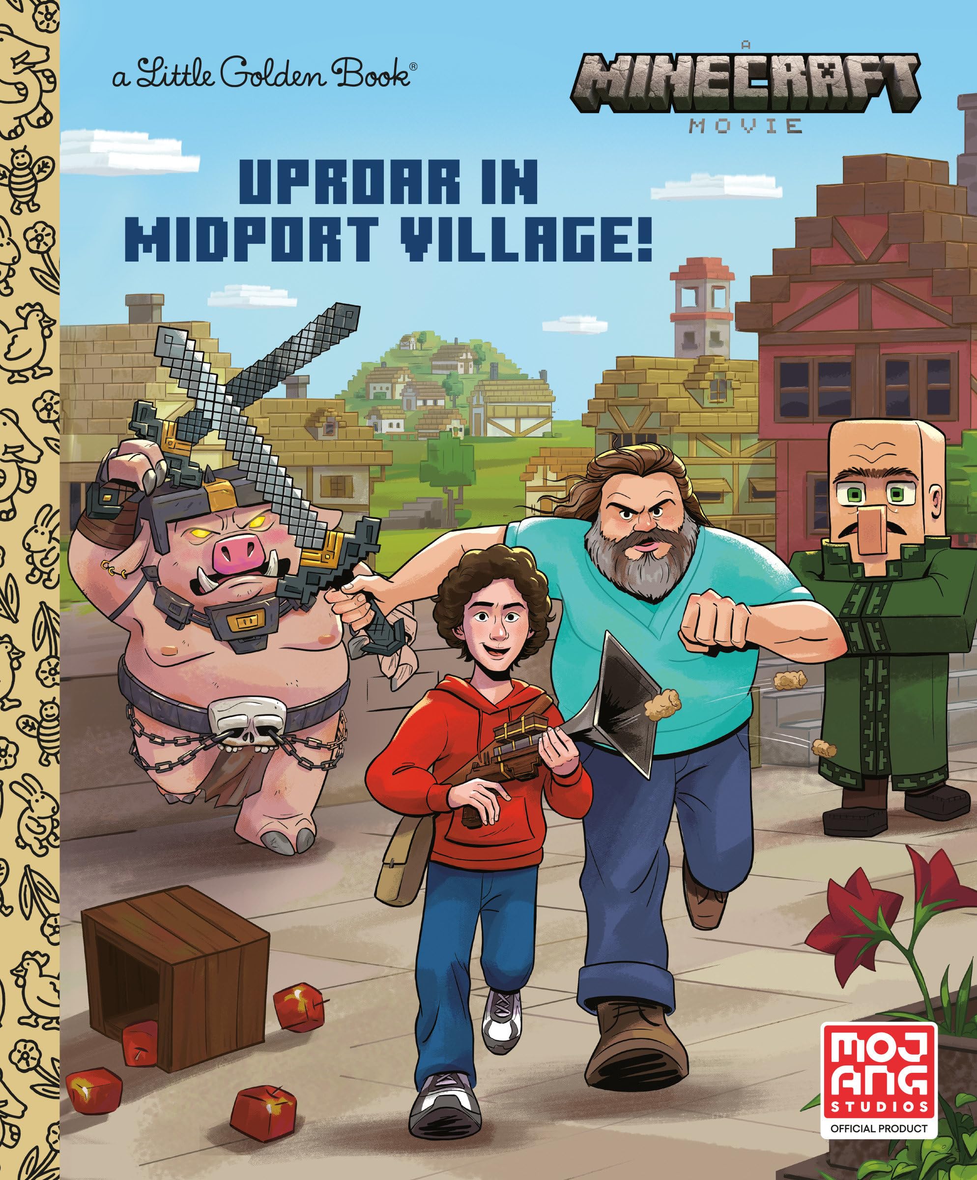 Uproar in Midport Village (a Minecraft Movie) by Golden Books