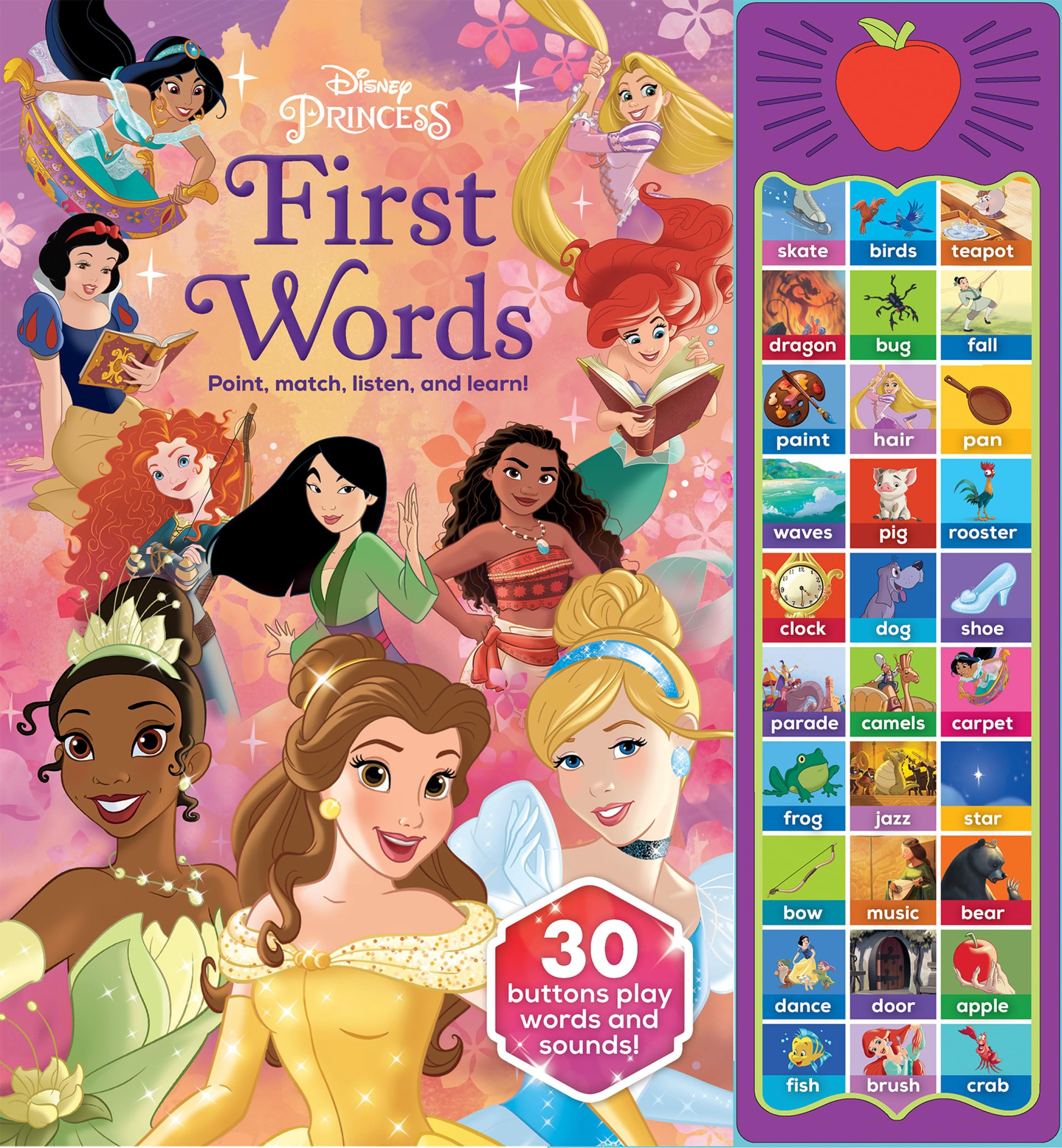 Disney Princess: First Words Sound Book [With Battery] by The Disney Storybook Art Team