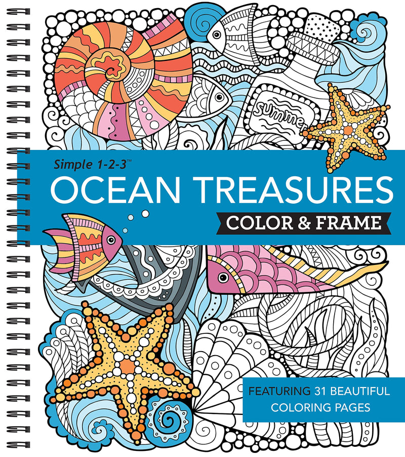 Color & Frame - Ocean Treasures (Adult Coloring Book) by New Seasons