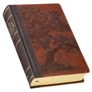 KJV Bible Giant Print Faux Leather Hardcover Brown Trust Tree by Christian Art Gifts