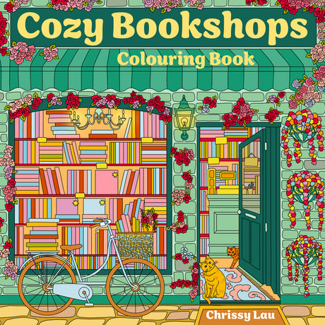 Cozy Bookshops: Colouring Book -- Chrissy Lau, Paperback