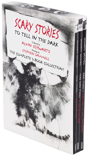 Scary Stories Paperback Box Set: The Complete 3-Book Collection with Classic Art by Stephen Gammell -- Alvin Schwartz, Paperback