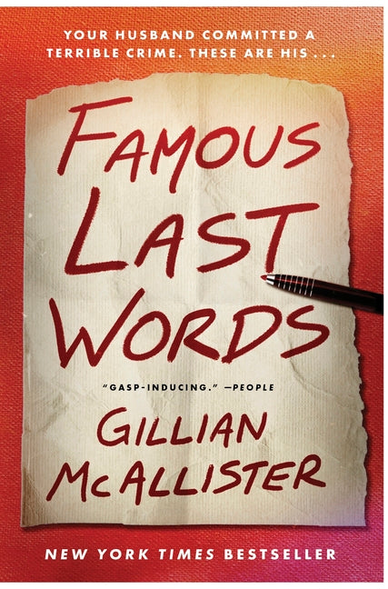 Famous Last Words by McAllister, Gillian